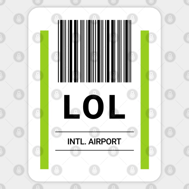 LOL Airport Baggage Label Sticker by powniels